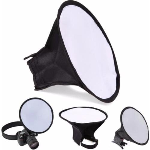 20cm Round Flash Softbox Diffuser Speedlight Mini Soft Box for Canon 600EX-RT 580EX II 430EX II for Nikon SB910 SB900 SB800 700