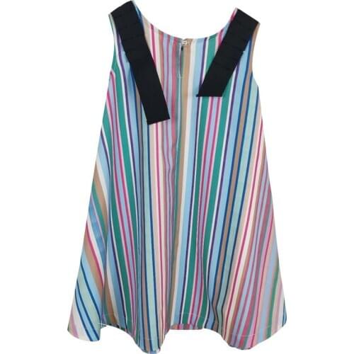 2020 summer girls rainbow dress kids party frocks fashion princess vestido sweet girl beach costume kids clothes for 4 6 8 10 12