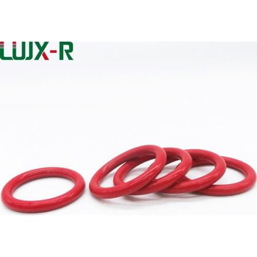 LUJX-R O Ring Seal 3.5mm Red Silicone Gasket Sealing VMQ O-Ring Washer OD 48/50/52/55/56//58/62mm O-ring Orings Seal Oil Proof