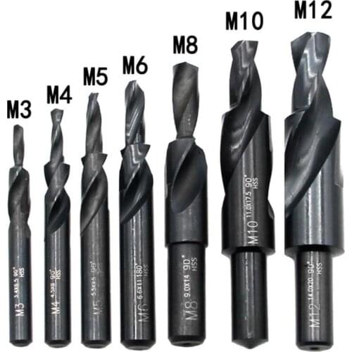M3-M12 90/180 Degree HSS Twist Step Drill Bits 6542 Nitride Template Mold Drills