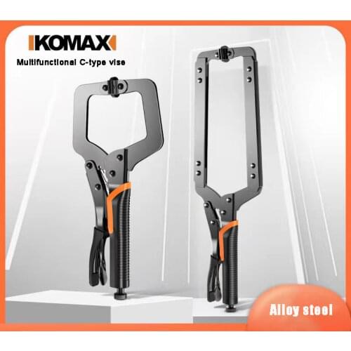 Multifunctional steel C-type pliers vise locking pliers woodworking pliers tools 6/9/11/14/18 inch face pliers
