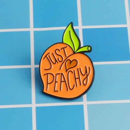 Cartoon Cute Little Yellow Peach Alloy Brooch Peachy Collar Enamel Paint Brooch Bag Lapel Pin Shirt Badge Jewelry Gift Friends