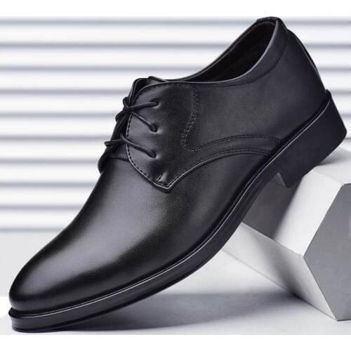 Lace-Up Mens Leather Wedding Shoes Formal Dress Shoes Men Suits Oxford Shoes For Men Classic Fashion Chaussure Homme Mariage