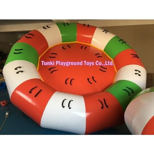 8 seats inflatable water disco boat, saturn rockit for aqua water park