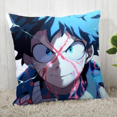 CLOOCL My Hero Academia Cushion Cover Double-sided Print Cartoon Anime Pillow Case for Home Decorative Fashion Throw Covers