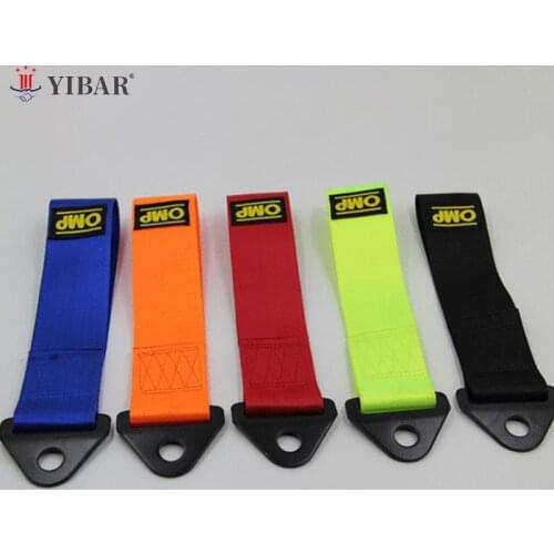 26cm High-Strength Nylon Tow Strap Universal Car Racing Tow Ropes Auto Trailer Ropes Bumper Trailer Max 2T Towing Strap With Nut