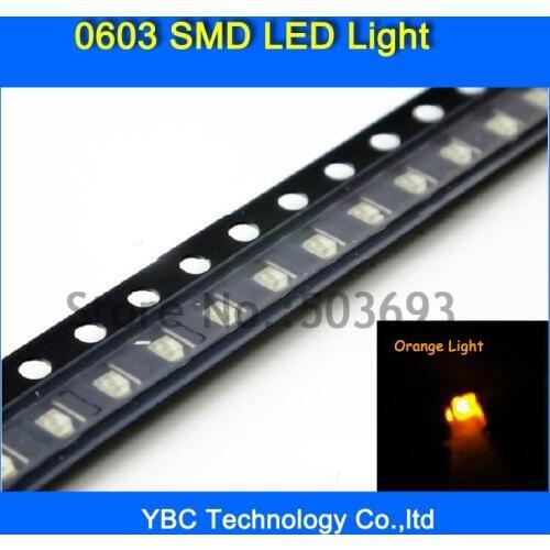 Wholesale 1000pcs/lot Yellow Color Brand New 0603 LED SMD Ultra Bright Diode