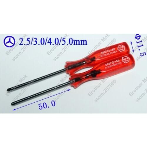 2.5mm Y Screwdriver Triangle Tri-Wing / Phillips Screwdrivers For Wii NDS NDSL GBA SP Game Tool, Reapirment 3000pcs/lot