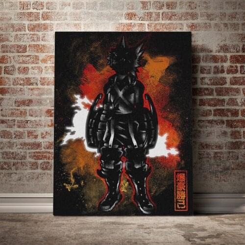 Katsuki Bakugo bnha boku no hero poster Canvas Wall Art Decoration prints for living Kid Children room Home bedroom decor
