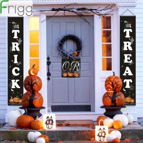 Halloween Party Trick Or Treat Curtain Halloween Decor Pumpkin Bat Spider Witch Pendant Halloween 2020 Haloween Party Accessory