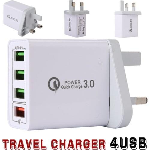 POHIKS 1pc High Quality Multi-Port USB Hub Adapter Portable Fast Quick Charging QC3.0 Wall Charger Adapters For Mobile Phone