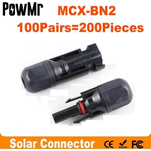 PowMr 100 Pairs TUV IP67 Solar Connectors Female Male 2.5 4.0 6.0 mm2 For PV System 30 Years Quality Warranty Solar Panel