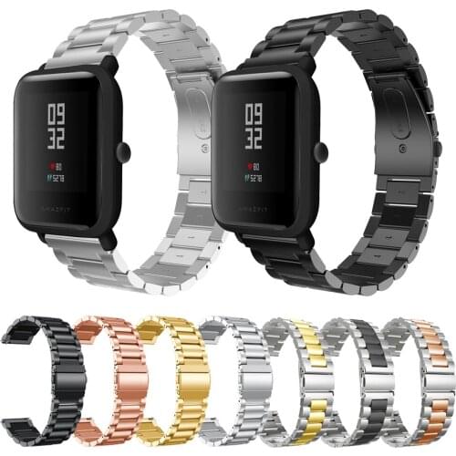 20mm Metal Stainless Steel Band for Amazfit Bip Wrist Band for Xiaomi Huami Amazfit Bip Youth Smart watch Bracelet Strap