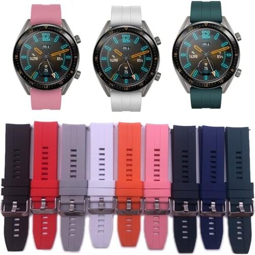 22mm Silicone Strap For Huawei GT watch replacement Sport Smartband For Honor Magic Watch Band Huami amazfit bip Strap J11
