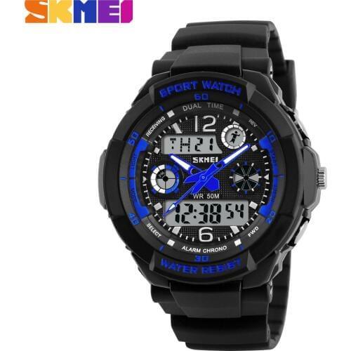 SKMEI Brand Children Sports Watches 50m Waterproof Fashion Casual Quartz Digital Watch Boys Girl LED Multifunction Wristwatches