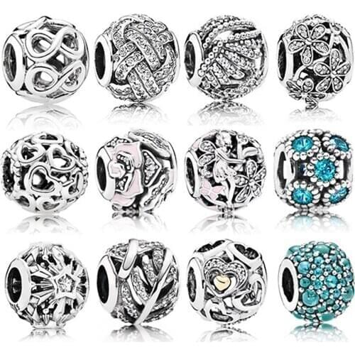 2019 New 1:1 S925 Sterling Silver Charm Like Feather Cathedral Rose Night Sky Charm For Ladies Diy Fashion Accessories