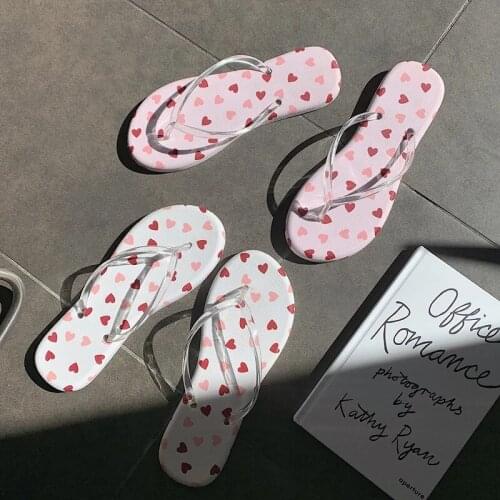 The New Female Beach Flip Flops Sweetheart Design Girls Flat Slippers Sandals Comfortable Summer Shoes Woman Fashion Slides