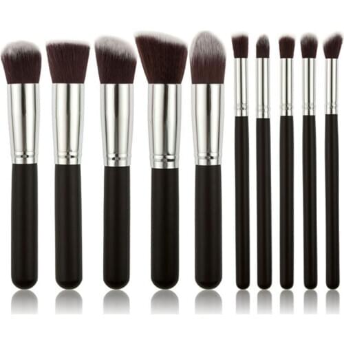 10pcs Professional Makeup Brush Set Cosmetic Brushes Foundation Eyeshadow