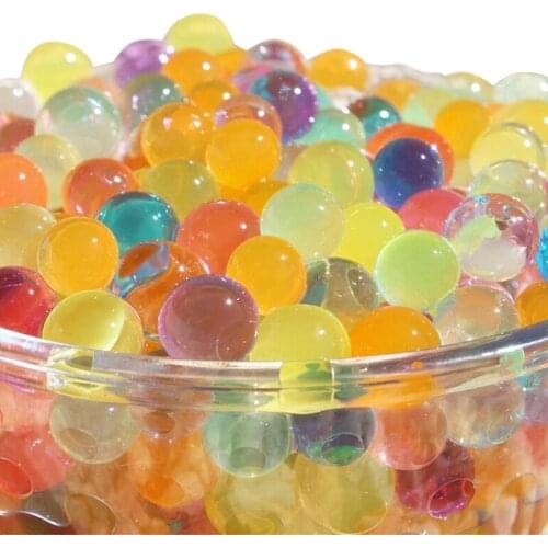 1000pcs Pearl Shaped Crystal Soil Hydrogel Gel Polymer Water Beads Flower/Wedding Decor Growing Water Balls Home Decor 5ZSH760