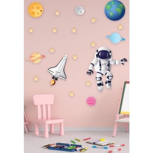 45 X130 CM Space Astronaut Space Shuttle Planets And Stars Convenient Fashionable Design Pleasing Appearance Quality Wink Attractive 2021 Trend