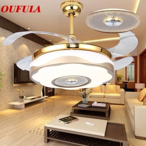 86LIGHT Modern Ceiling Fan Lights Lamps With Remote Control Invisible Fan Blade Decorative For Home Living Room Bedroom