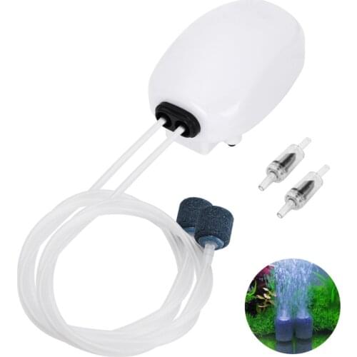 Aquarium Air Pump, Portable Fish Tank Air Pump Quiet Oxygen Pump with with Fish Tank Accessories for 20 to 220 Gallon