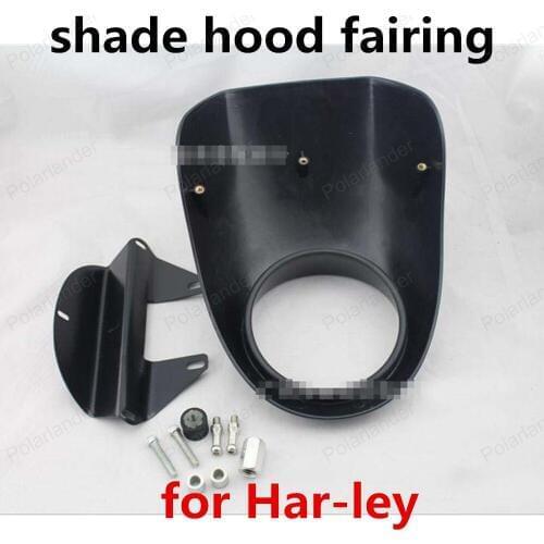 Free shipping Black Headlight Plastic Front Visor Fairing Cool Mask Bezel For Har-ley 883 XL1200 Dyna Sportster FX Motorcycle