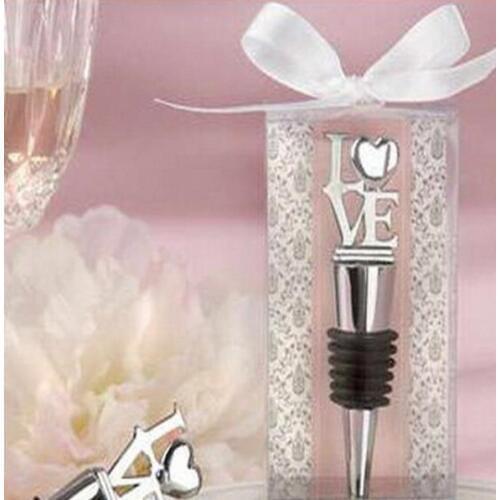 DHL Free Shipping 180pcs/lot Wedding Favors Gifts Metal LOVE Wine Bottle Stopper wedding decoration