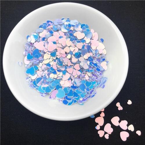 10g/Pack White Color Glitter Nail Sequins Paillettes Multi Size 3mm 4mm 6mm Heart Shape Loose Sequin For Nail art,Girl Gift