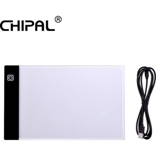 CHIPAL A5 Digital Graphic Tablet LED Light Box Tracing Graphics Copy Board Painting Writing Drawing Tablets Stepless Three-level