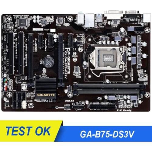 GIGABYTE GA-B75-DS3V Desktop Motherboard B75 Socket LGA 1155 i3 i5 i7 DDR3 16G ATX UEFI BIOS Original B75-DS3V Used Mainboard