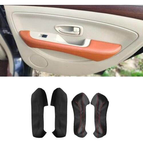For Nissan Slyphy Sentra 2006 2007 2008 2009 2010 2011 4PCS Microfiber Leather Door Armrest Panel Cover Protection Trim