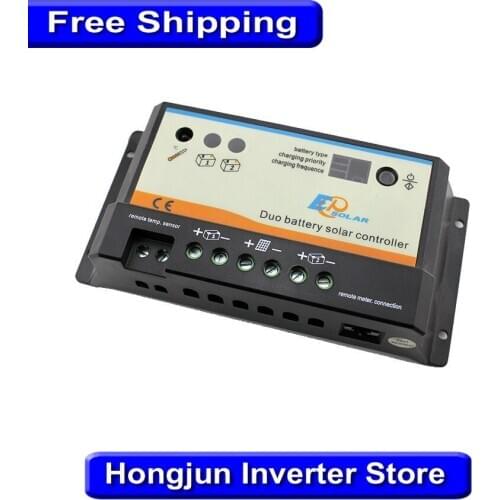 EPIPDB-COM 10a 20a 12v 24v 2 Battery Dual Battery Car Solar Controller Charger