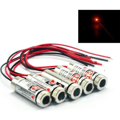 Focusable 650nm 5mW Red Dot Laser Diode Module 3V-5V 12x35mm