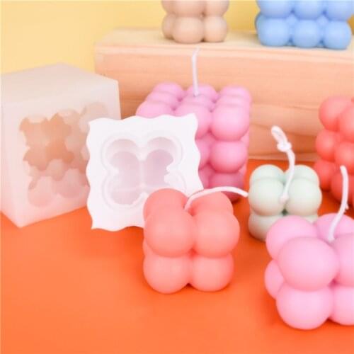 DIY 3D Decorating Customized Bomb Eco-Friendly Reusable Cake Mould Tool Rubiks Cube Silicone Candle Mold