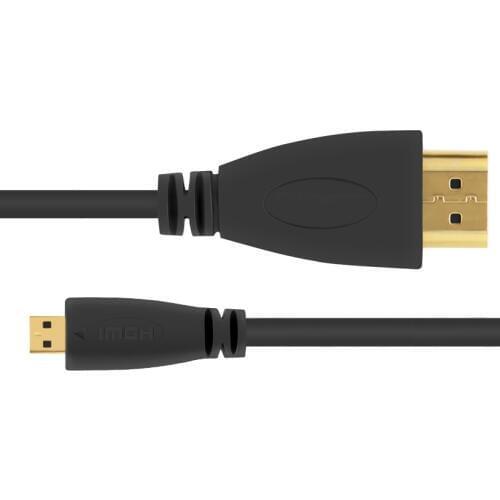 50cm 1m1.2M 1.5M 2m 3m 5m MICRO HDMI to HDMI cable with Ethernet Gold Plated for Cell phones 2M for win8 4kx2k 3D PS3 XBOX con