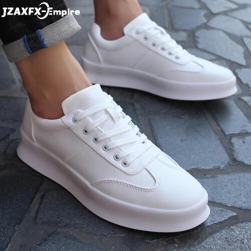 New Arrival Men White Flat Shoes Lace-up Comfortable Sneaker for male tenis masculino adulto Top Quality Men Casual Shoes