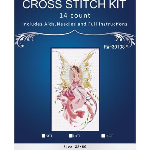 Top Quality Lovely Hot Sell Counted Cross Stitch Kit Old World Holiday Ornaments Similar DMC RW-3010 Seasons girl