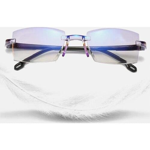 Hot Selling Smart Zoom Elderly Anti-blue Light Reading Glasses Fashion Frameless Anti-radiation Reading Glasses