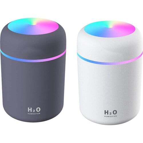 EAS-Colorful Cool Mini Air Humidifier, USB Desktop Air Humidifier for Office, Bedroom Etc. (with 6 Spare Cotton Swabs)
