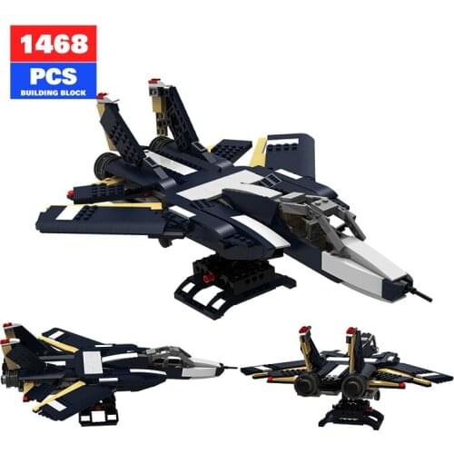 MOC Anime Star Military Equipment Spaceship Fighter Aircraft Model Building Blocks Weapon Bricks Educational Toys for Kids Gifts