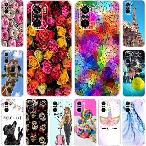 Fashion Printed Case For Xiaomi Poco F3 Phone Cover Soft Silicone TPU Back Case For Xiaomi Poco F3 F 3 Funda PocoF3 Bumper Cute
