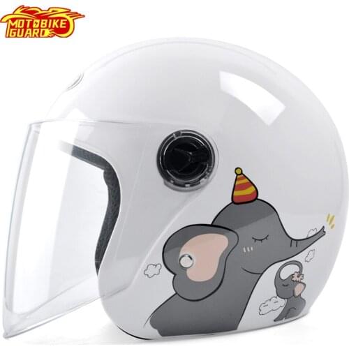 Motorcycle Large Lens Helmet Scooter Bike Cute Helmets Lightweight Safety Neutral Four Seasons Open Face Unisex Helmets
