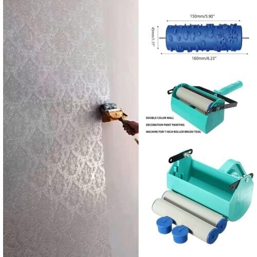 5 Inch Wall Decoration Paint Painting Machine Roller Brush Tool Sets 3D Pattern Wallpaper Room Decoration Painting Tools