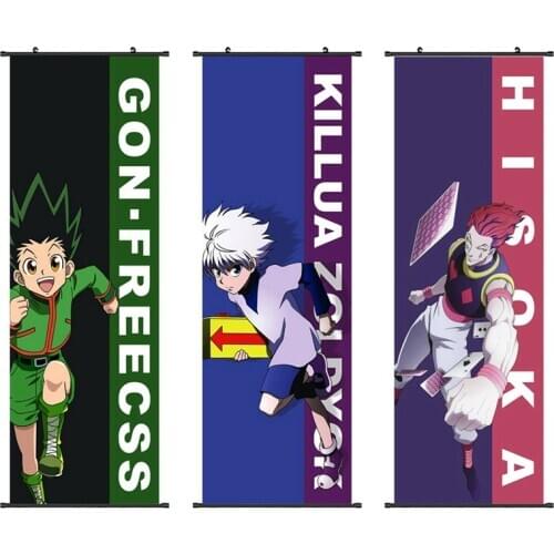 Gon Freecss x Killua Zoldyck Anime Manga HD Print Wall Poster Scroll 30*90cm