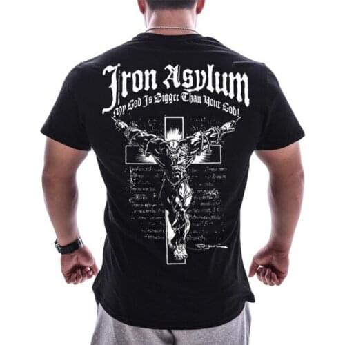 New Men Fitness Short Sleeve T Shirt Running Shirt Men Compression Sport Bodybuilding T-shirt Cotton O Neck Slim Tee Tops