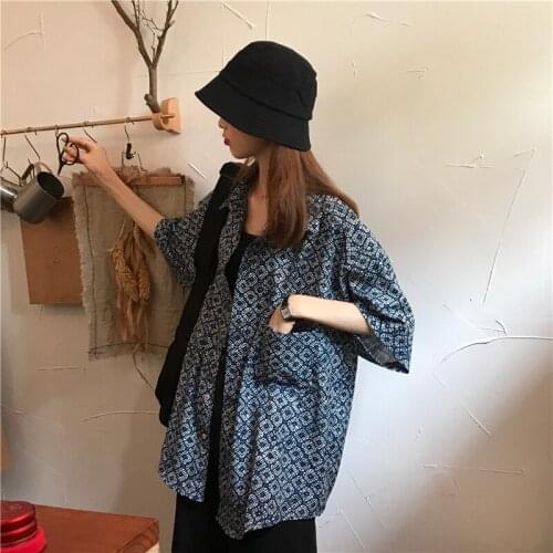 Mazefeng 2021 New Arrivals Casual Print Brand Shirts Women Short Sleeve Button Tops Loose Fashion Women Beach Hawaiian Shirts