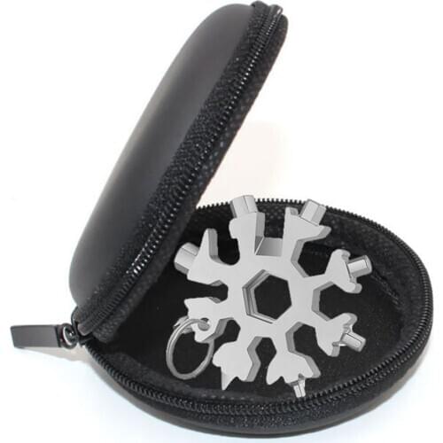 Upgrade 18in1 Snowflake Multitool Portable Pocket Tool Box Pendant Wrench Ratchet Combination Gear Clip Measure Useful Hand Tool