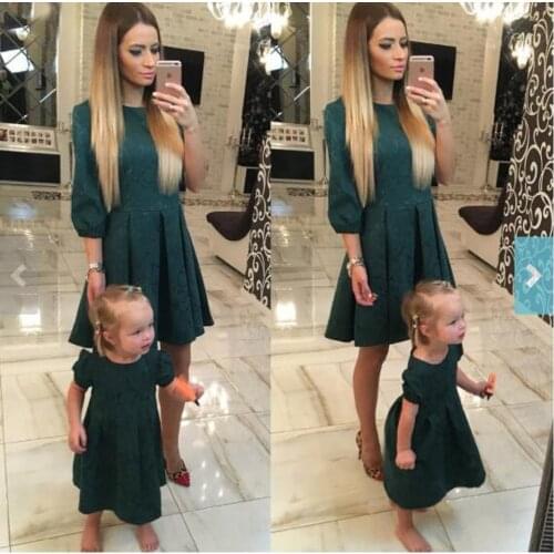Autumn Mother Daughter Dresses Matching Mother Daughter Clothes Party Elegant Mom and Daughter Dress Family Matching Clothes