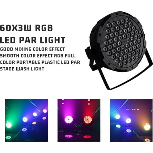 Grezer 60*2W RGB 3in1 Par Can Wedding Party Profession Flat LED Par Light